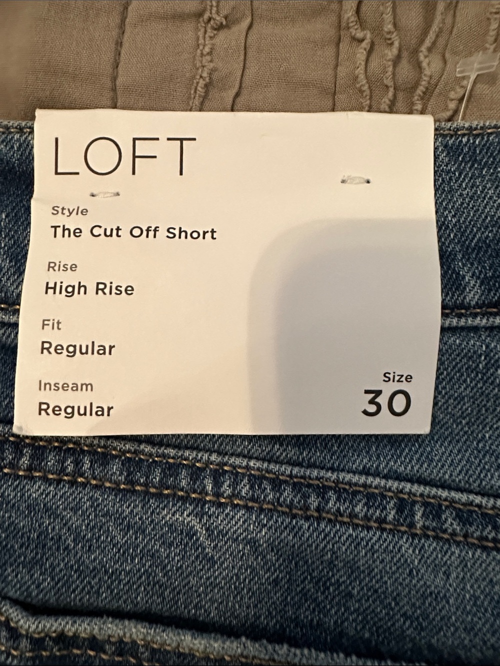 LOFT Blue Denim Frayed Hem Shorts - Picture 4 of 5